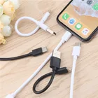 Короткий кабель Micro USB Type-c, кабель для быстрой зарядки и синхронизации данных, 20 см, USB-адаптер для iPhone, Samsung, Xiaomi, Huawei