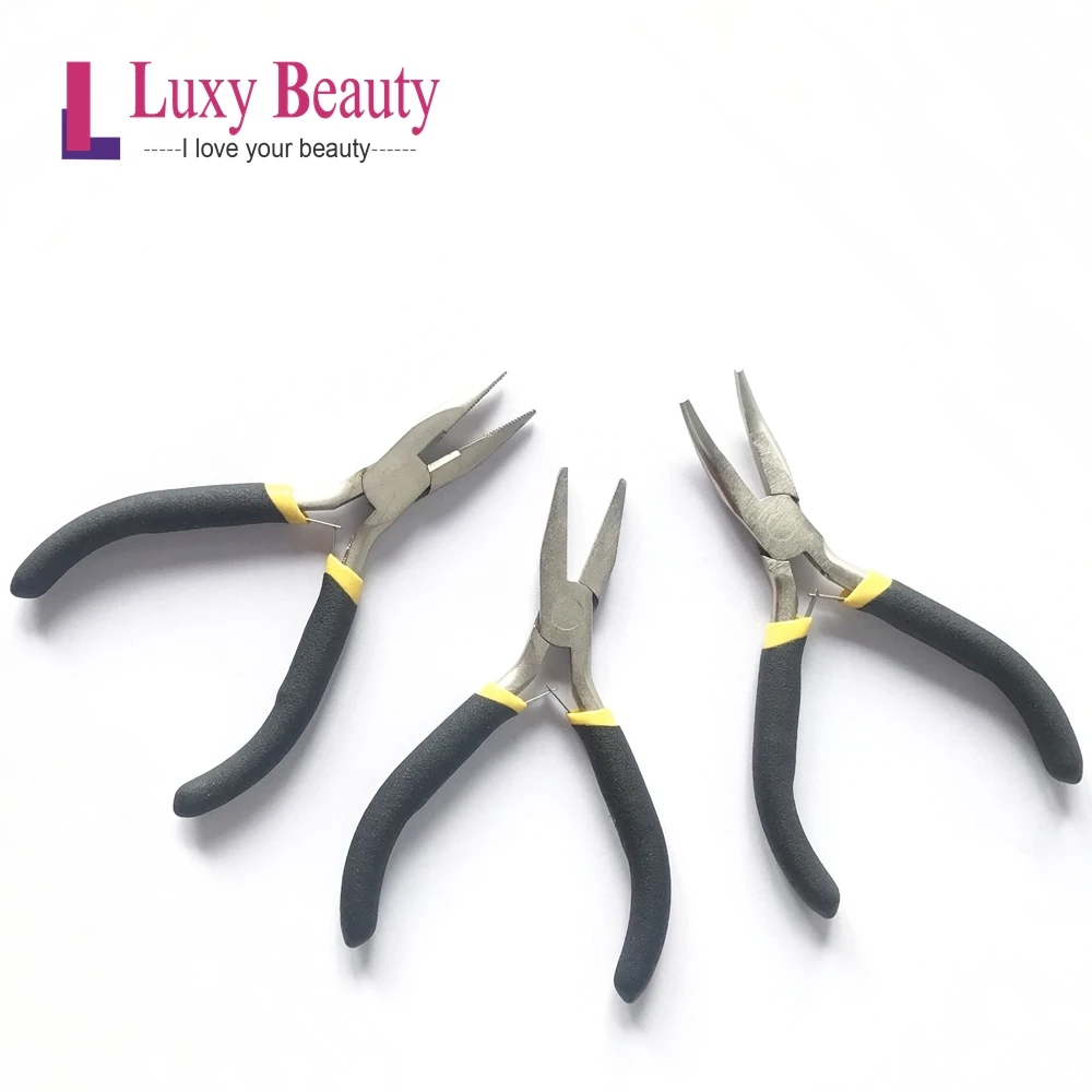 Металлические стальные плоскогубцы для наращивания волос инструменты кончиков