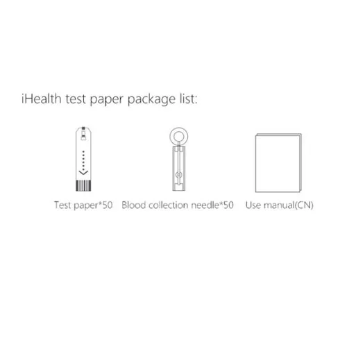 Only tester paper Новейший умный измеритель уровня глюкозы в крови Xiaomi iHealth BG1 прибор для определения уровня сахара для диабетиков с тестовыми полосками Lancets иглы для сбора крови - Цвет: Only tester paper