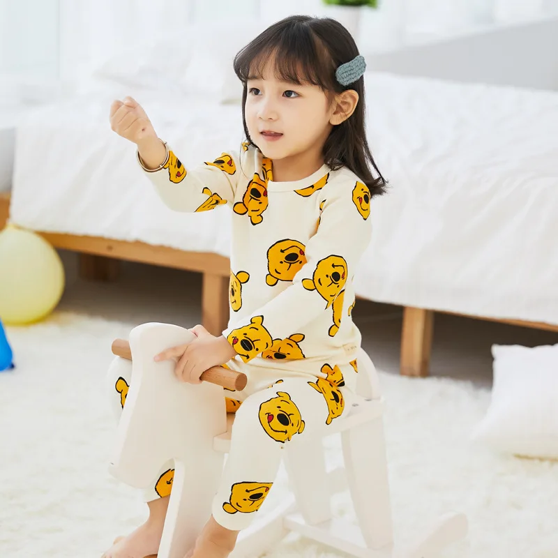 Осень-зима 2019 детские костюмы хлопковые пижамные пижамы с рисунком для мальчиков