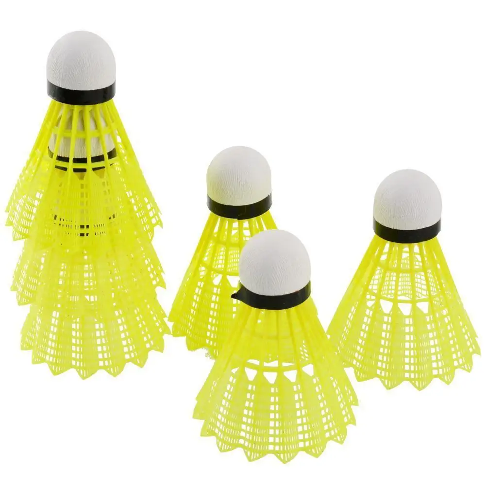 

6pcs Train Yellow Nylon Shuttlecocks Badminton Ball Game Sport Durable Useful