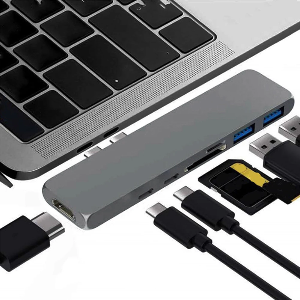 Многофункциональная док-станция с двумя портами USB Type-C и экранами | Компьютеры