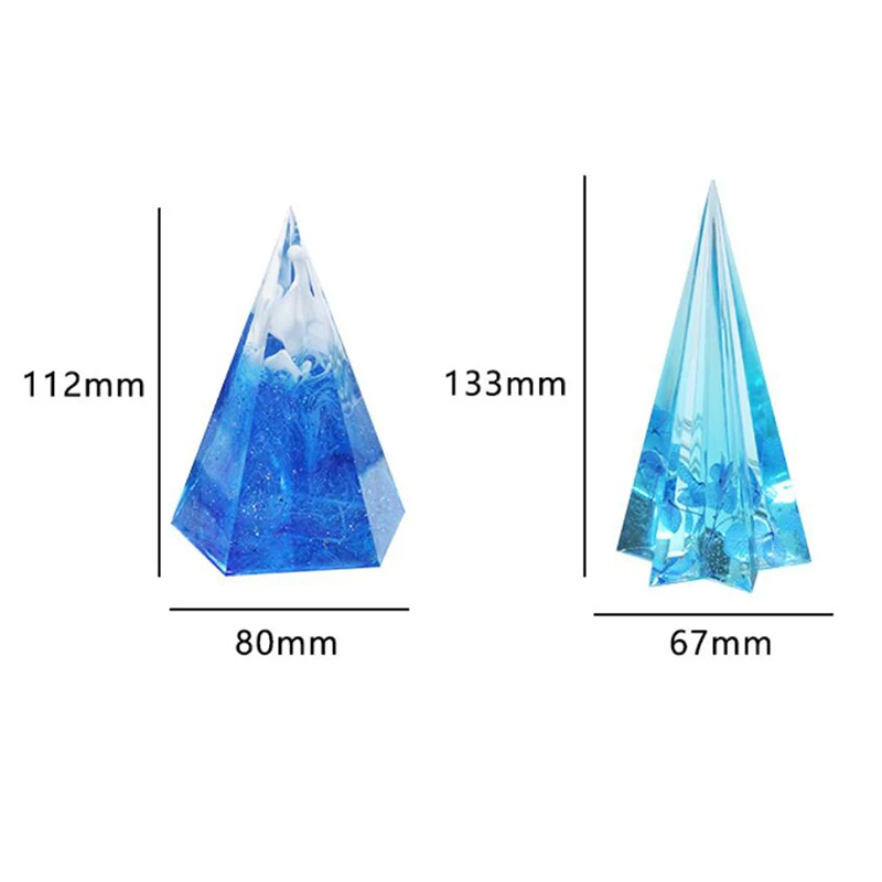 

Hexagonal Cone Lamp Silicone Mold DIY Crystal Ornament Jewelry Making Resin Mold