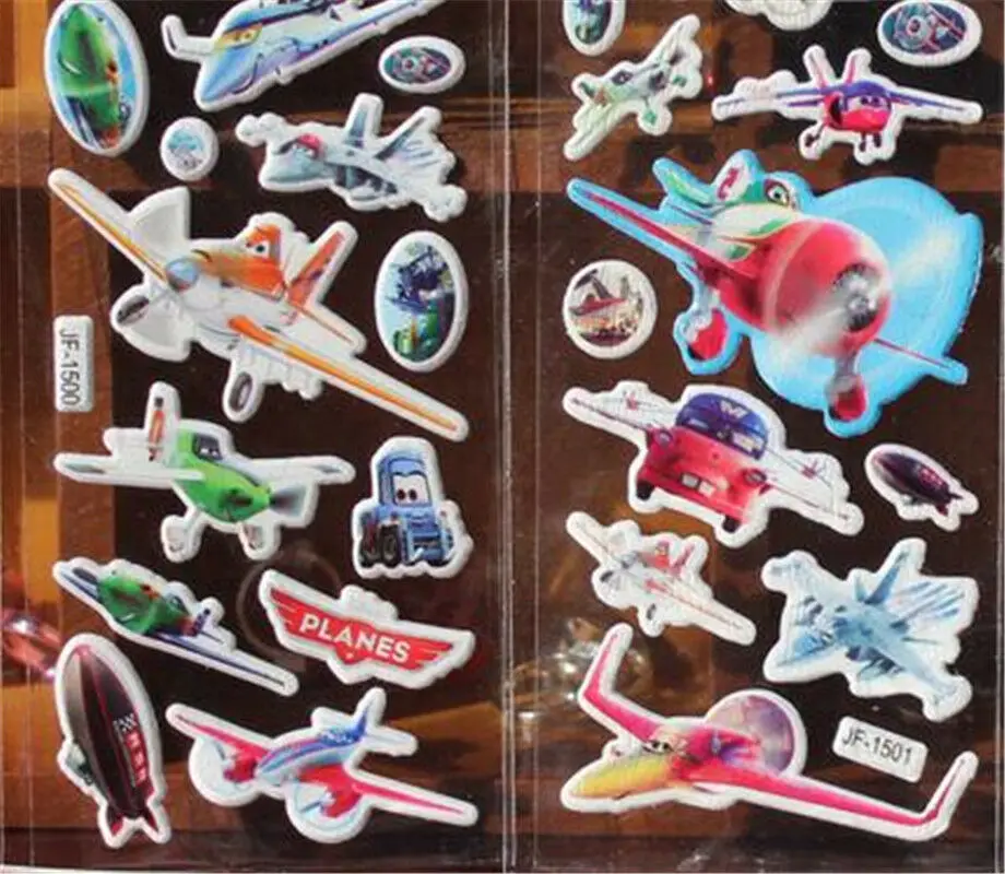 3D с героями мультфильма Самолеты Скрапбукинг &amp Бумага Crafs наклеек много-Дети