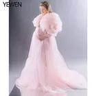 Женское вечернее платье YEWEN, длинное Тюлевое платье с V-образным вырезом, для фотосессии, вечевечерние, для будущей матери