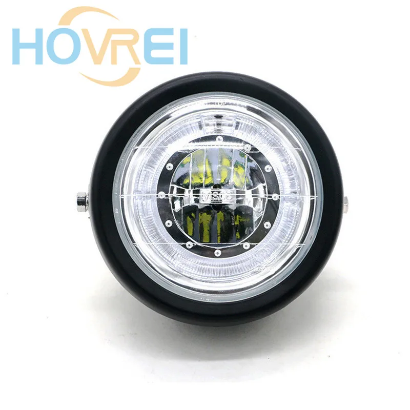 6 5 &quotУниверсальный Ретро мотоциклетный светодиодный передний фонарь ангельские