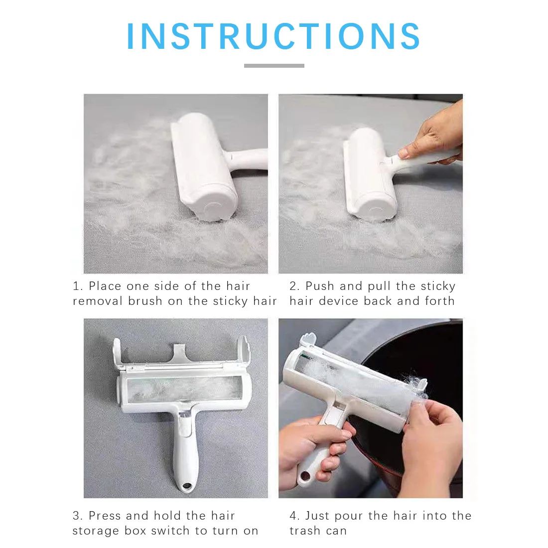 Многоразовая щетка для удаления шерсти домашних животных приклеивающаяся