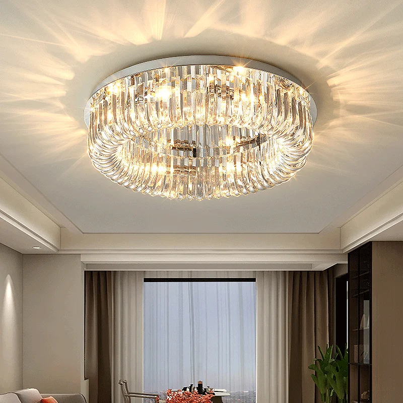 

Luxury Post-modern Crystal Ceiling Lamp Living Room Bedroom Showroom Chandelier Nordic Personality Creative Simple Fashion Light