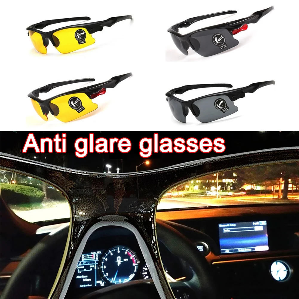 

Hot 1pcs driving anti-glare polarized sunglasses night vision goggles drivers goggles interior accessory protective gears New
