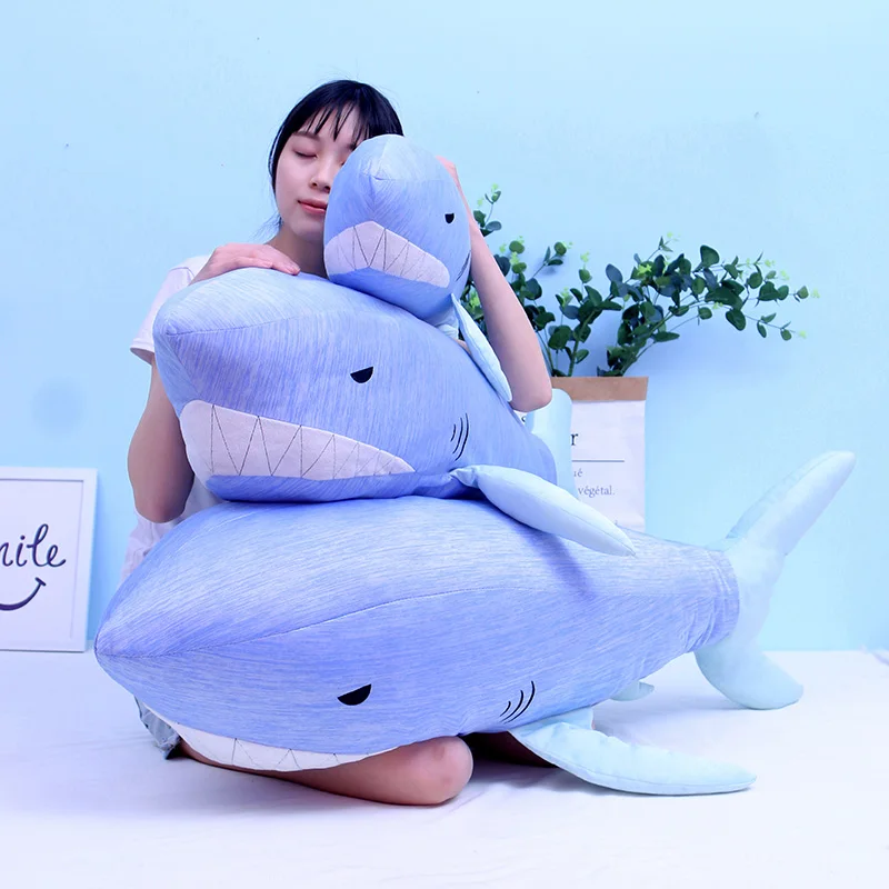 Kawaii большая имитация акулы плюшевая Длинная Подушка игрушки мягкий мультяшный
