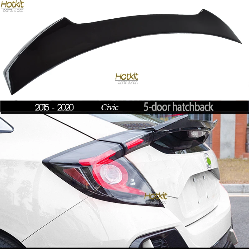 

ABS Plastic High Gloss Black Rear Spoiler Boot Wing for Honda Civic X 10th FC FC1 FC2 FC5 FC6 FC7 FC8 FC9 2015 - 2020