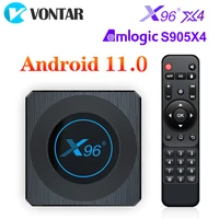 2021 x96 x4 amlogic s905x4 rgb light tv box android 11 4gb 64gb support av1 8k video dual wifi bt4 1 youtube media player 4g 32g