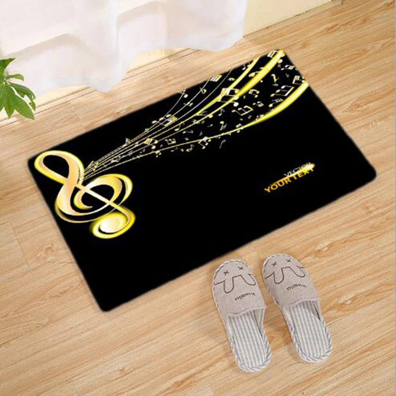 Музыкальный коврик для пианино с рисунком нот Добро пожаловать домой двери