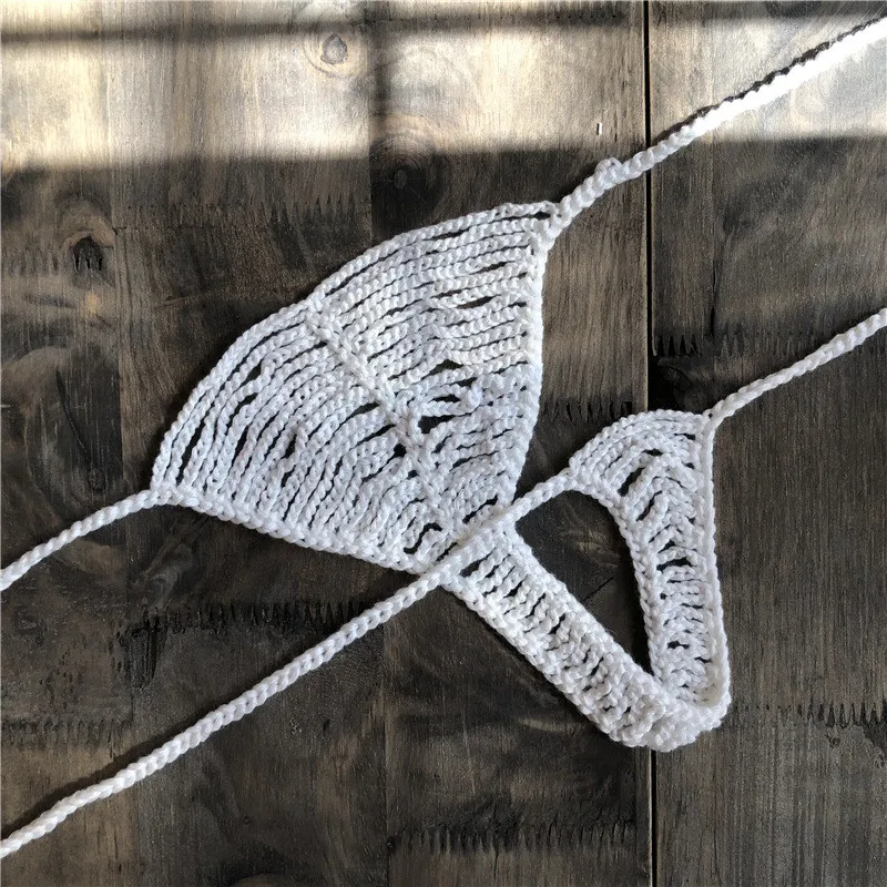 Бикини ручной работы с крючком женские стринги пляжная одежда сексуальные