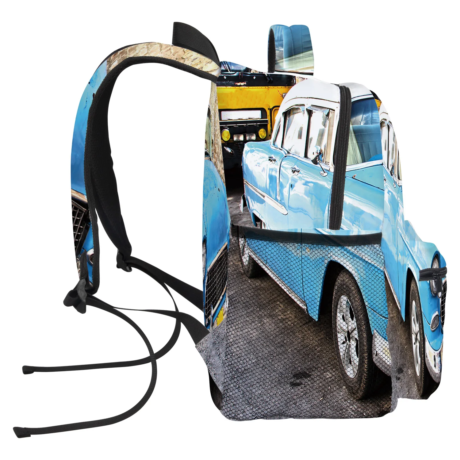 Ретро автомобильный старостроительный рюкзак студенческий износостойкий для