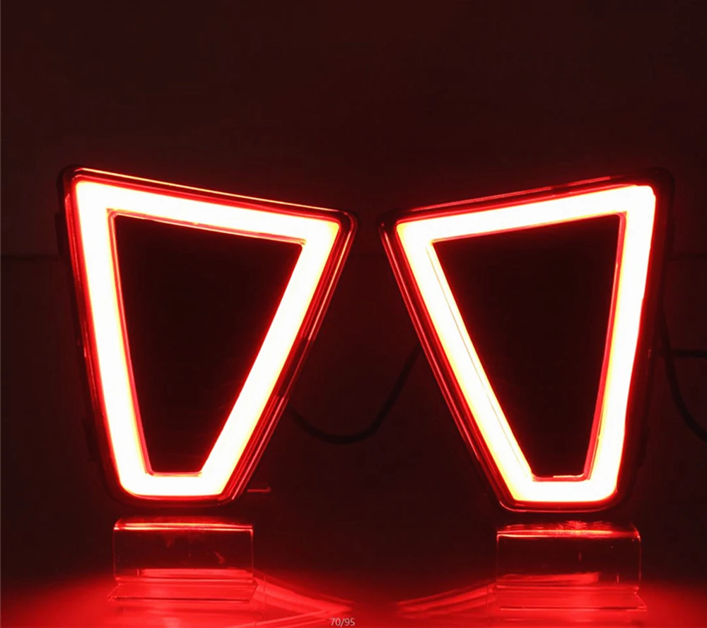 Автомобильные мигающие светодиодные фары заднего светодиодный мпера 2 шт. задние