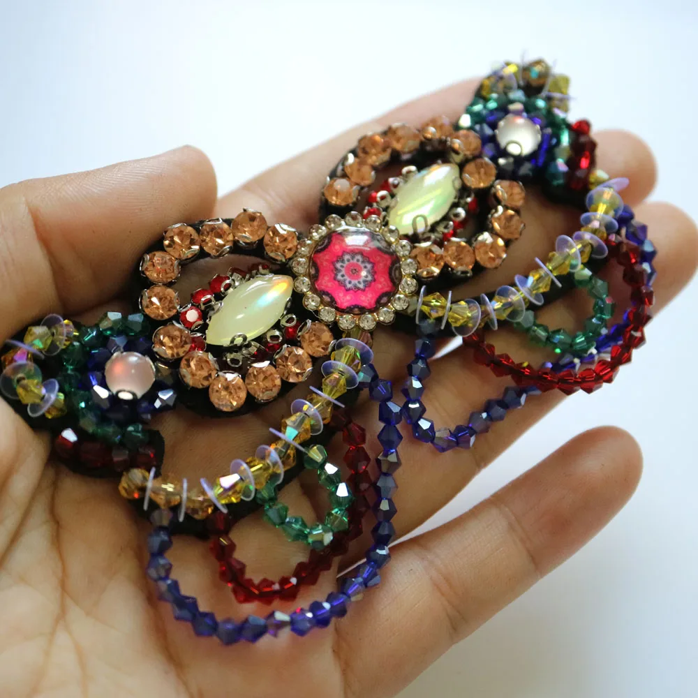 2 шт. красочные нашивки бабочки с бусинами для одежды|Заплатки| |