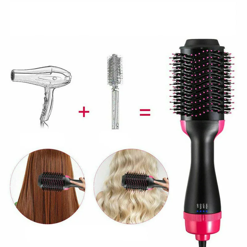 

One-Step Hair Dryer And Volumizer Hot Air Brush Heated Brushes Hair Straightener Hot Comb Hair Styler Blower Dryer And Styler