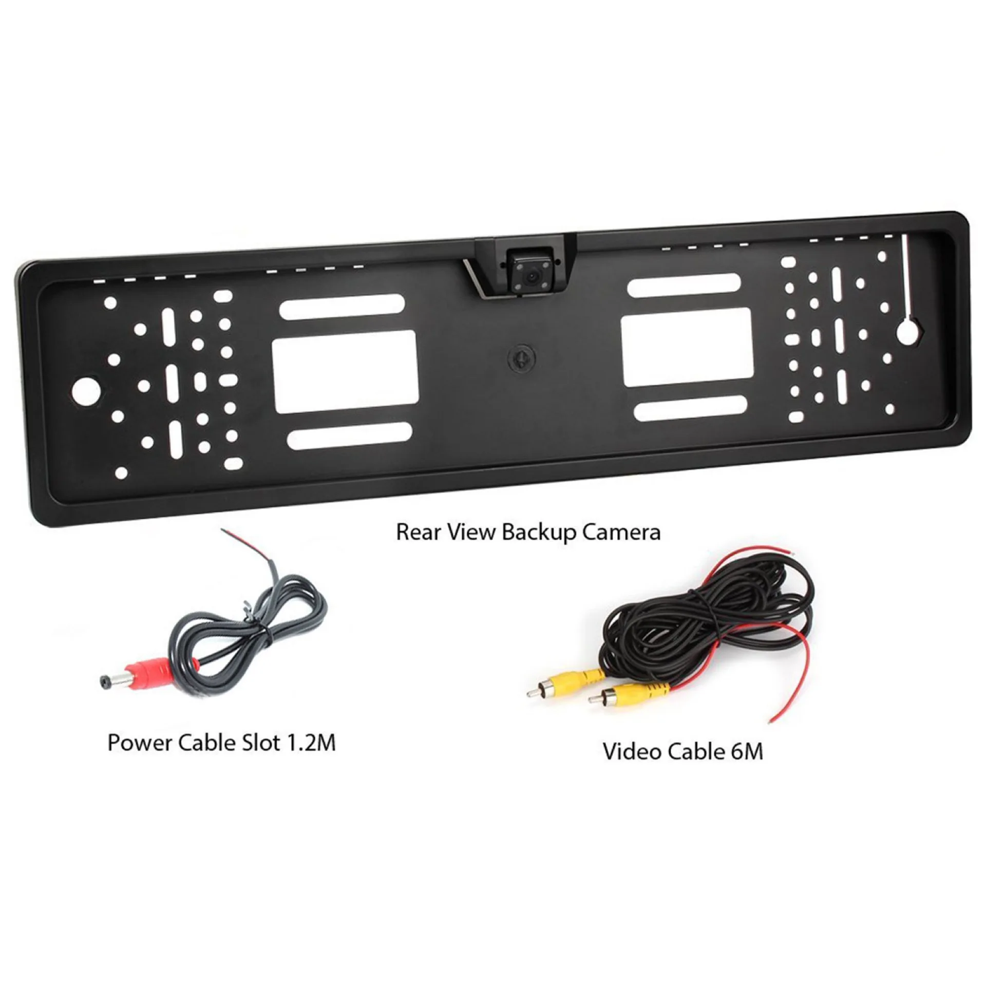Driintel Reversing Camera EU European License Plate Frame Car Rear View 4 LED Waterproof CCD Night Vision Video | Автомобили и