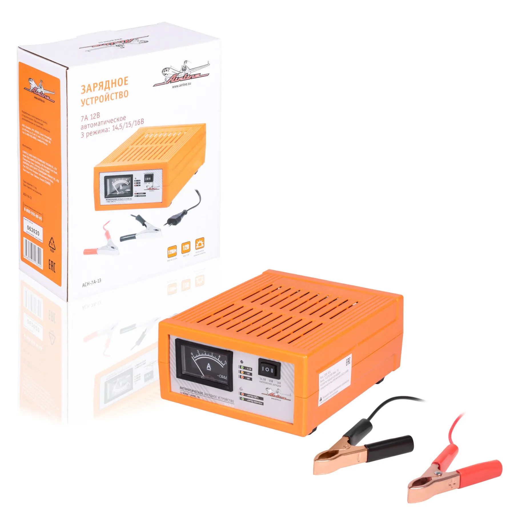 Зарядное устройство 7А 12В амперметр автомат импульсн. AIRLINE ACH-7A-13 ACH7A13 |