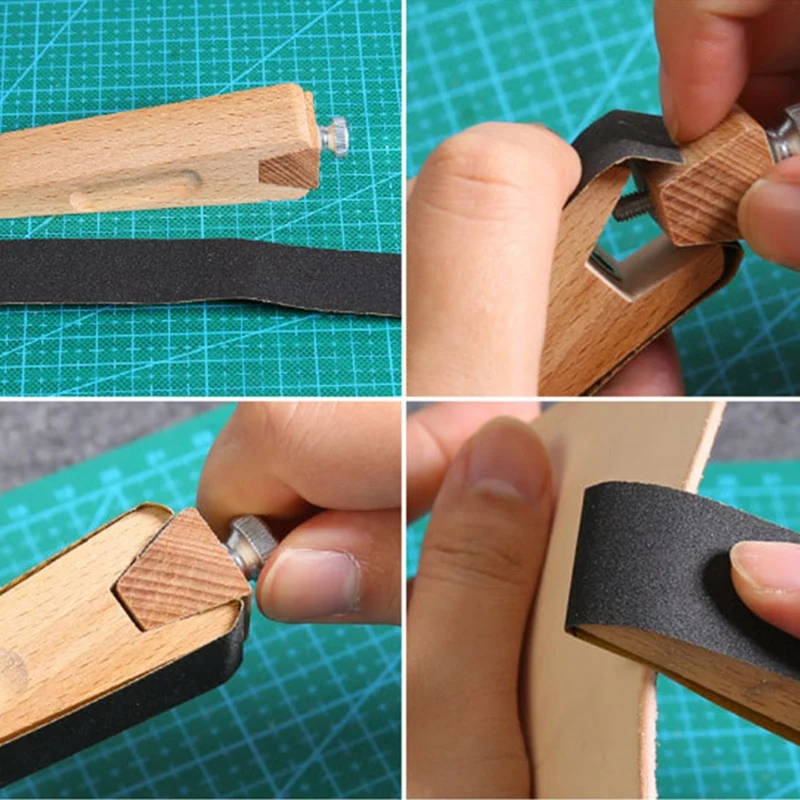 Ручная работа кожа Сделай Сам деревянная наждачная бумага шлифование наждачной