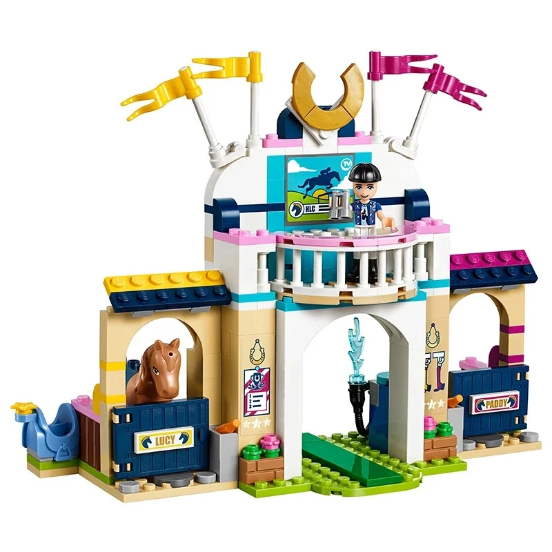 

343pcs 11202 Little Girl Friends Series Stephanie's Equestrian Competition 41367 Assembled Building Block Toy Gifts