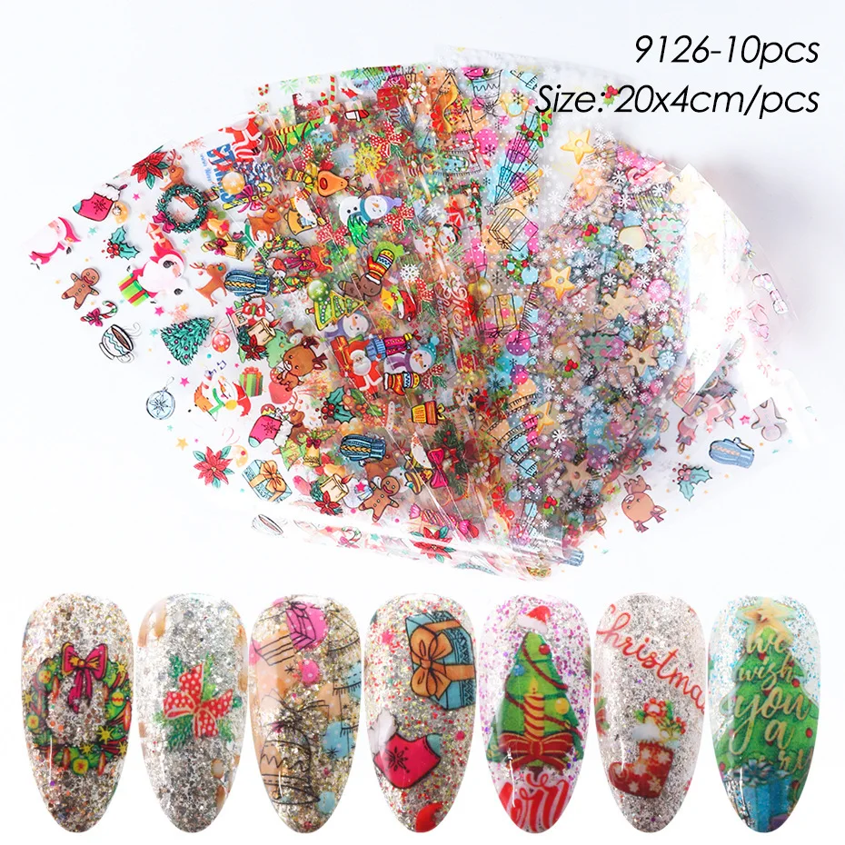 New Nail Art 10Pcs 10Styles Star Sticker Halloween Hulk Pumpkin Skull Set Accessories Decorations | Красота и здоровье