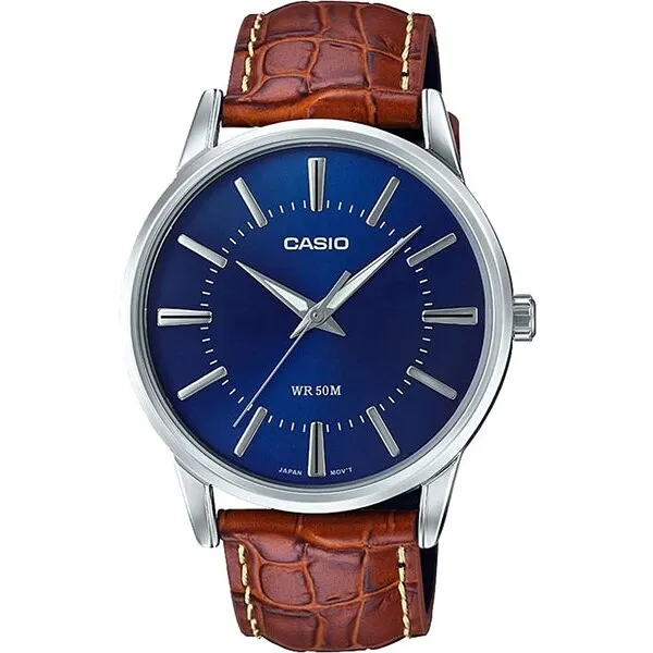 Часы ``CASIO`` MTP-1303PL-2A мужские кварцевые наручные часы с кожаным ремешком | Наручные