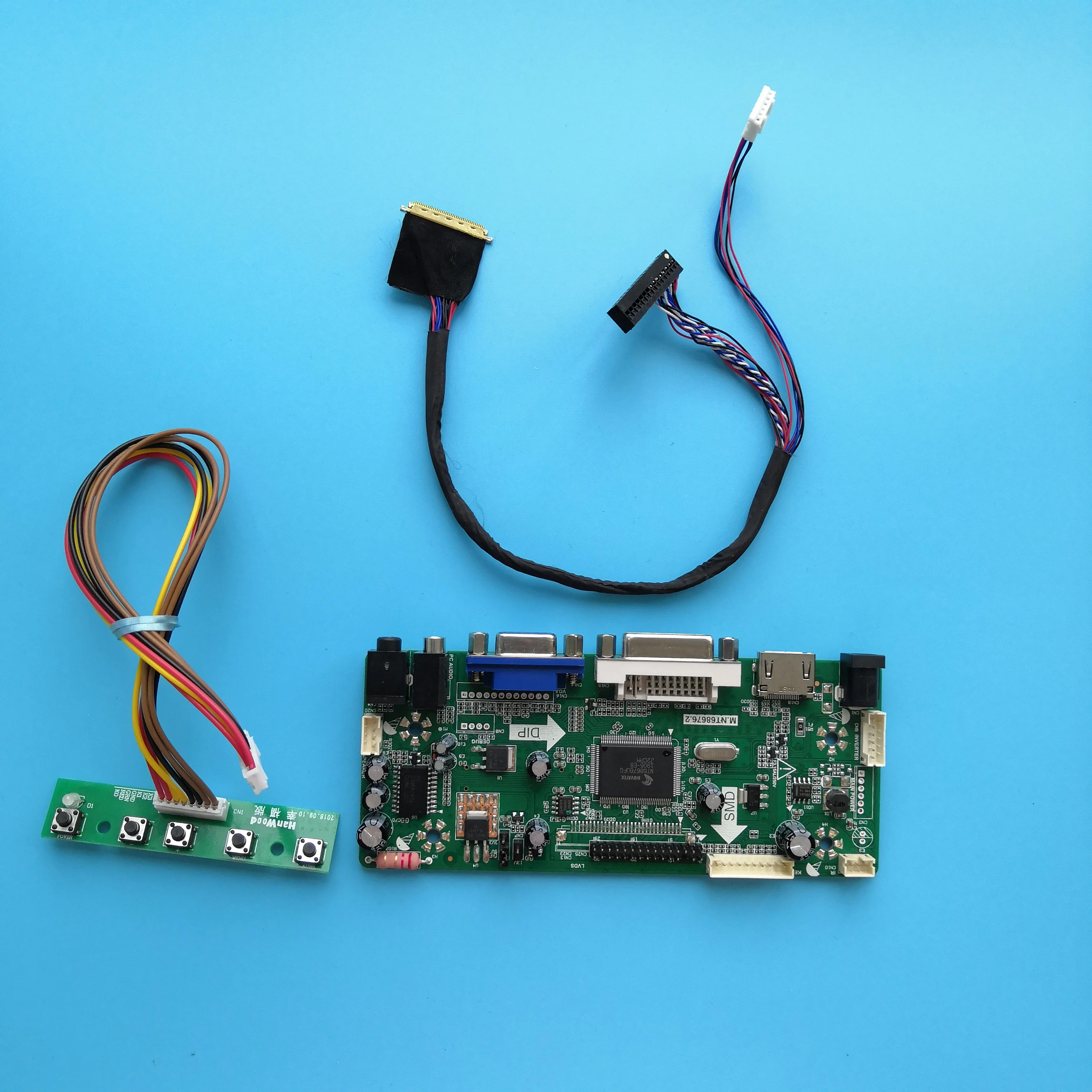 

for LTN140AT26 1366X768 14.0" panel HDMI Controller board kit monitor display DVI LED VGA LCD driver card DIY M.NT68676