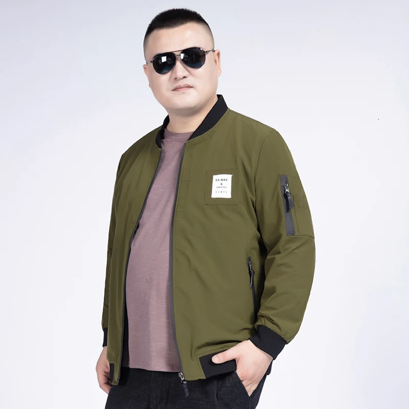 8XL 7XL мужская двусторонняя куртка с воротником стойкой бейсбольная бомбер на