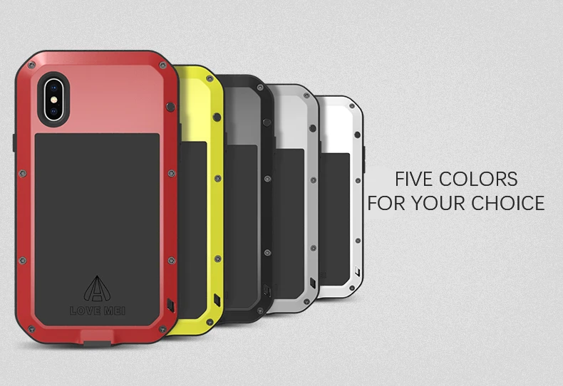 

Gorilla Glass LOVE MEI POWERFUL case For iphone SE 2020 12 11 Pro X XS Max XR cover for iphone 6 7 8 Plus Waterproof Armor case