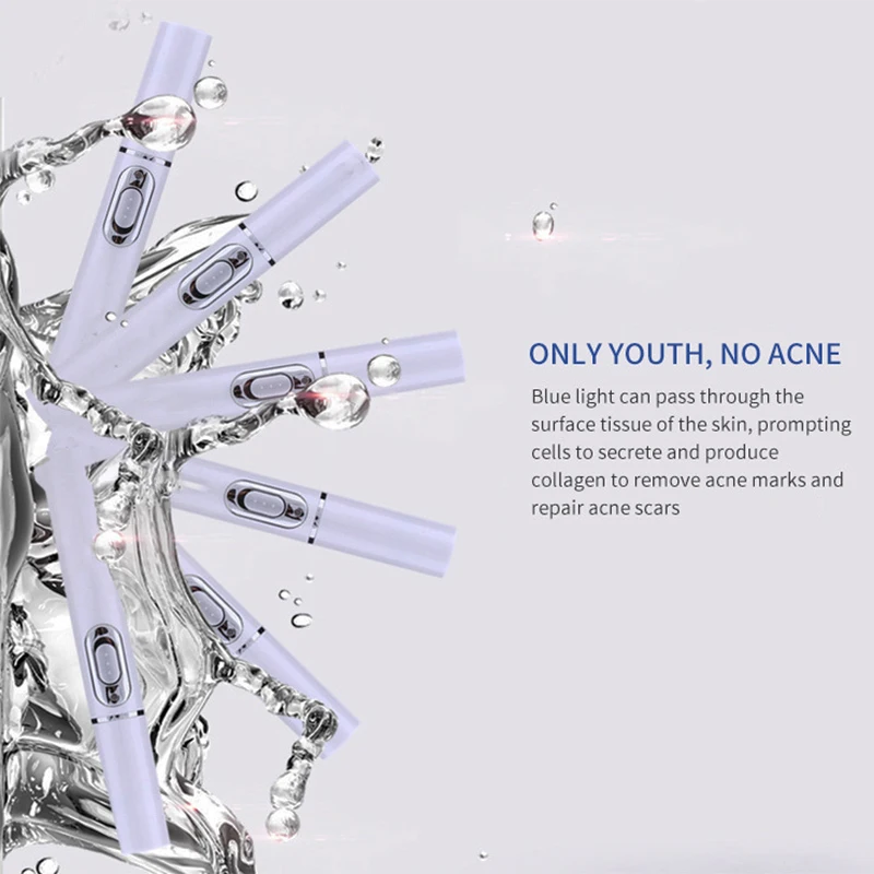 

KD-7910 Blue Light Acne Pen Eye Massager Dark Circle Removal Dark Circles Eyes Massage Stick Eye Beautification Instrument