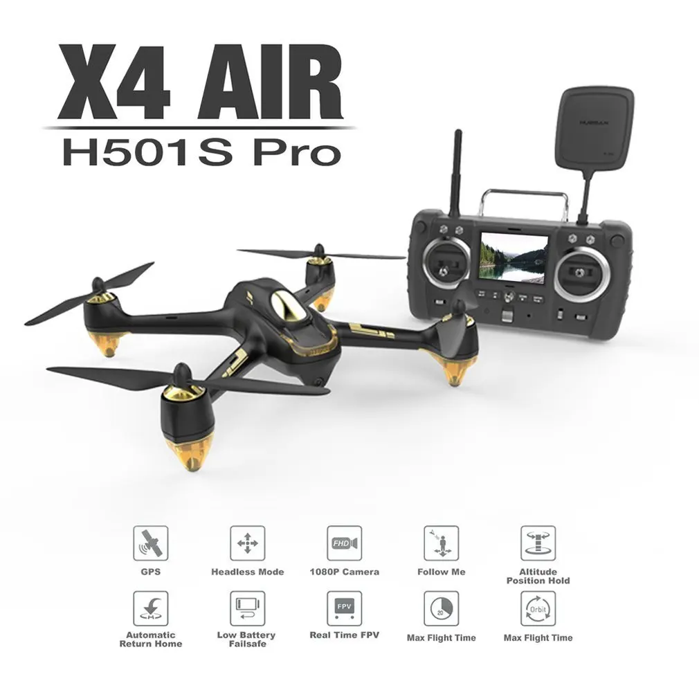 H501S пульт дистанционного управления четырехосный самолет 1080P камера Fpv передача в