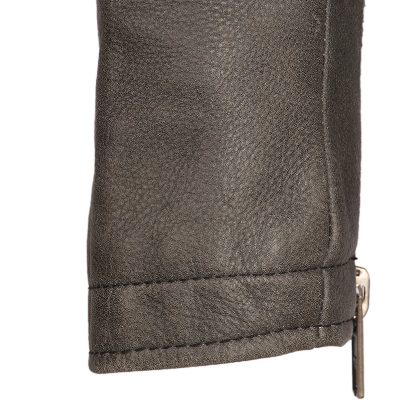 

Distressed Leather Jacket Men Vintage Leather Coat Gray 100% Natural Cow Skin Men's Bomber Leather Jackets Autumn Clothing M159