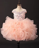 cute baby girl birthday party gowns tiered organza kid princess tutu infant girl dress photoshoot