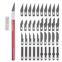 41pcs craft scalpel multifunction blade carving blade 40 blade1 carving handle for wood paper plastic cloth leather