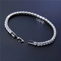 5mm cubic zirconia tennis bracelet iced out chain bracelets for women men gold silver color men bracelet cz chain homme jewelry