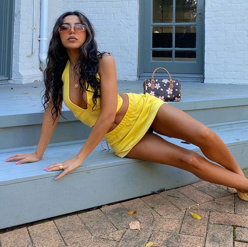 Женская юбка с высокой талией сексуальная укороченная мини-юбка открытой спиной