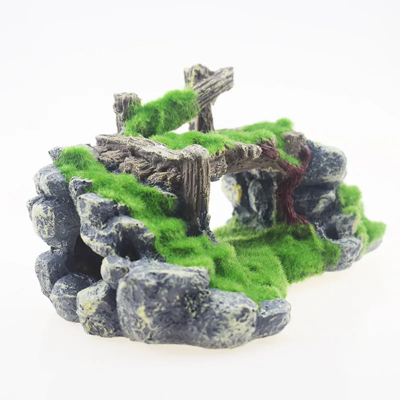 Полимерный мост для аквариума пещера игр декор орнамент ландшафт подводное