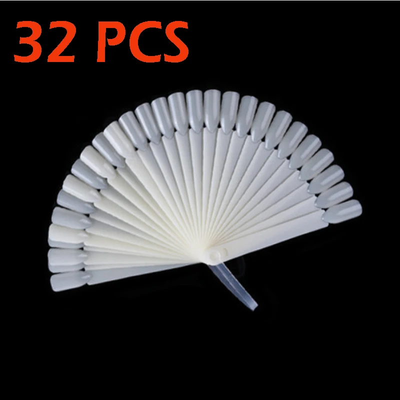32PCS-White 12 В/24 В/32/50 шт. палочки накладные ногти пластина лак для ногтей Цвет пластина демонстрационная доска начинающих практиковать Sketchpad Дисплей стенд - Цвет: 32PCS-White