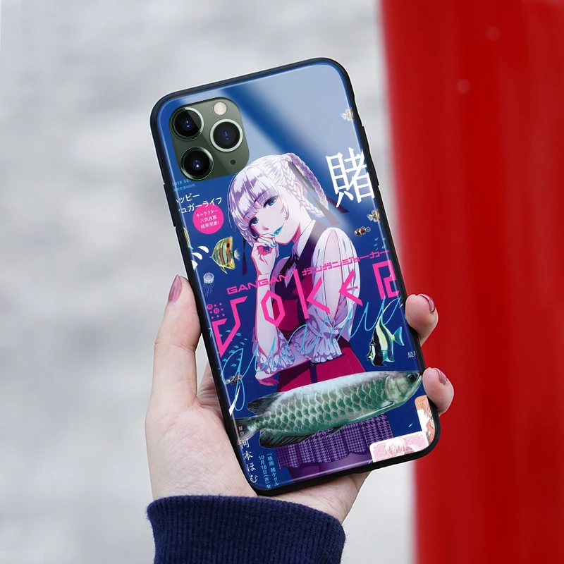 momobami kirari kakegurui anime soft silicone glass phone case cover for iphone se 6 6s 7 8 plus x xr xs 11 12 mini pro max free global shipping