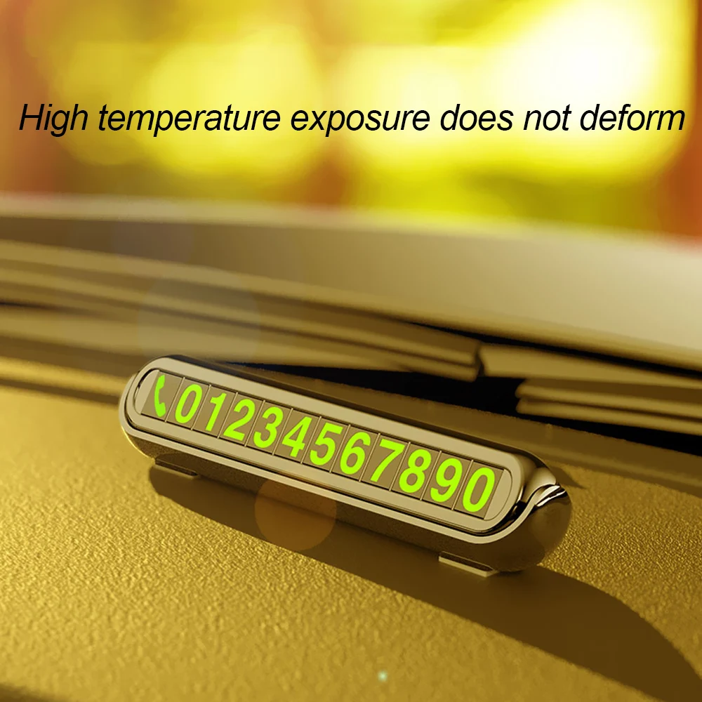 

Car Temporary Parking Card Hidden Number Plate Luminous Telephone Number Card Car Sticker With Fragrance Tank Universal