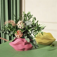 sexy lips concrete silicone flowerpot mold for diy cement unique shape planter mould for room decor storage making tool