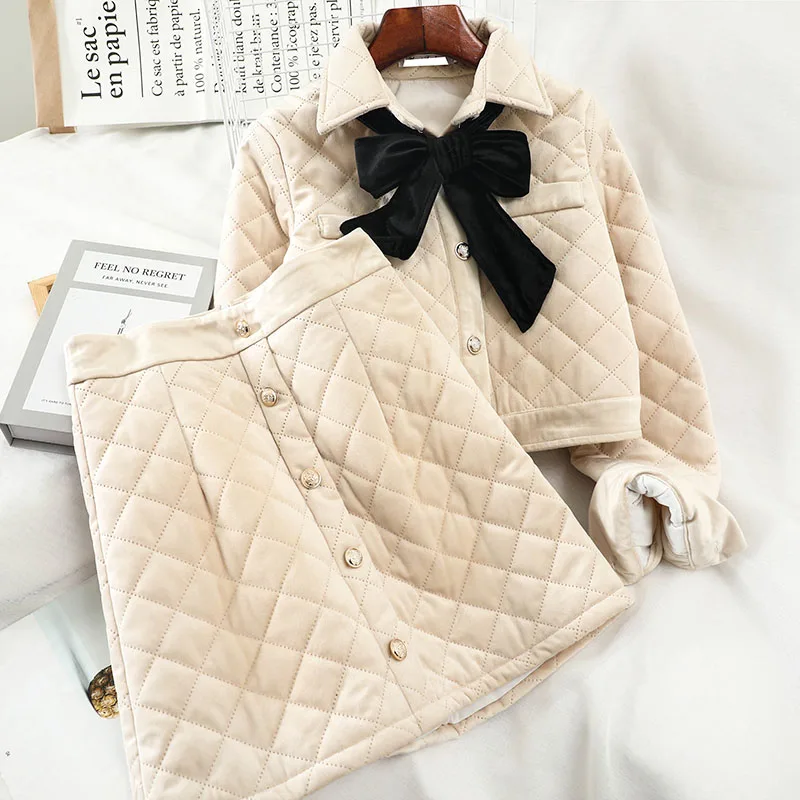 2019 Новая мода Женская одежда на осень и зиму комплект из двух предметов для