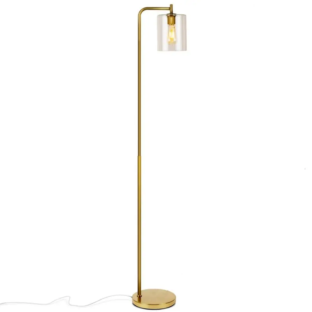 Современный дизайнерский вертикальный напольный светильник со стеклянным