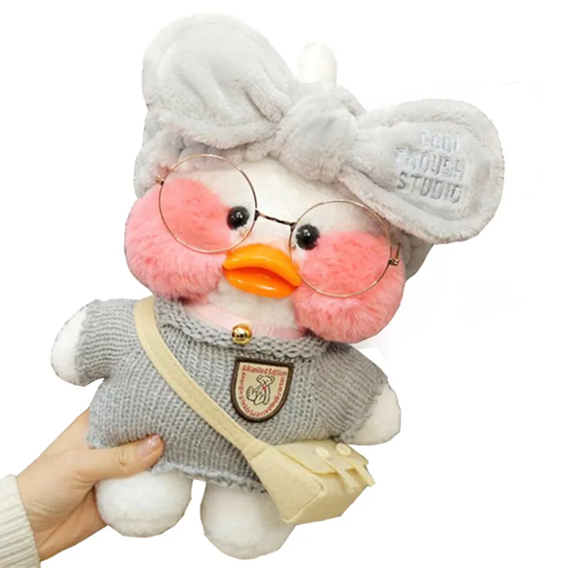 

Hot Pink LaLafanfan Kawaii Cafe Mimi Yellow Duck Plush Toy Cute Stuffed Doll Soft Animal Dolls Kids Kawaii Plush Toys Rag Doll