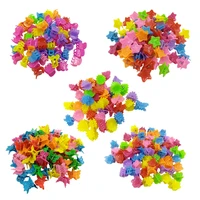 100pcs butterfly small hair clips claw barrettes mixed color mini jaw clip flowwer hairpin hair accessories for women and girls