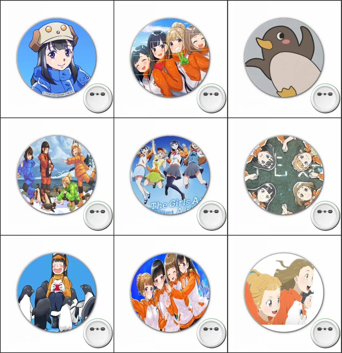 

1pcs anime A Place Further Than the Universe Cosplay Badge Brooch Pins for Backpacks bags Badges Button Clothes Accessories