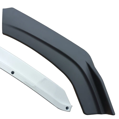 Front Bumper Spoiler Protector Plate Lip Body Kit Carbon Surface Chin Shovel Contrast Color Design For SX4 S-cross 2013 - Цвет: Matt Black-white