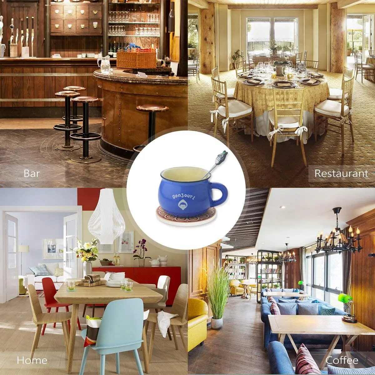 Новые кухонные коврики керамические круглые подставки с принтом мандалы и